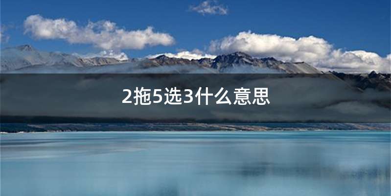 2拖5选3什么意思