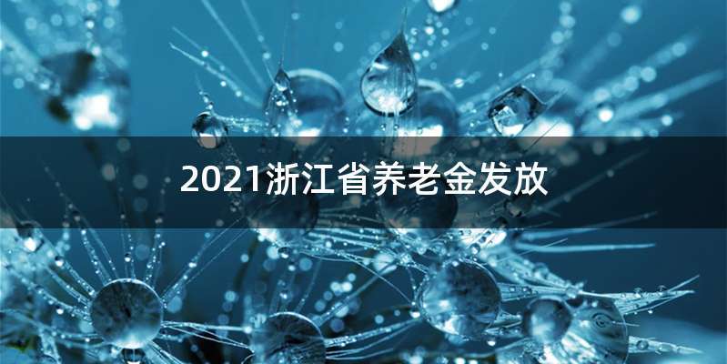2021浙江省养老金发放