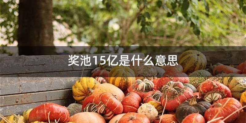 奖池15亿是什么意思