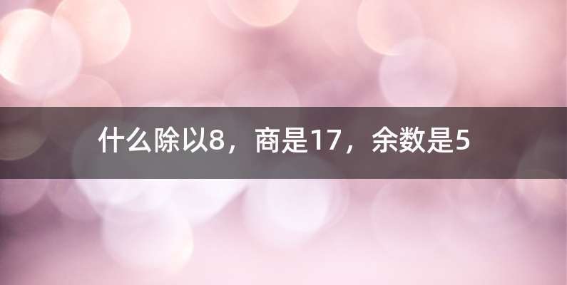 什么除以8，商是17，余数是5