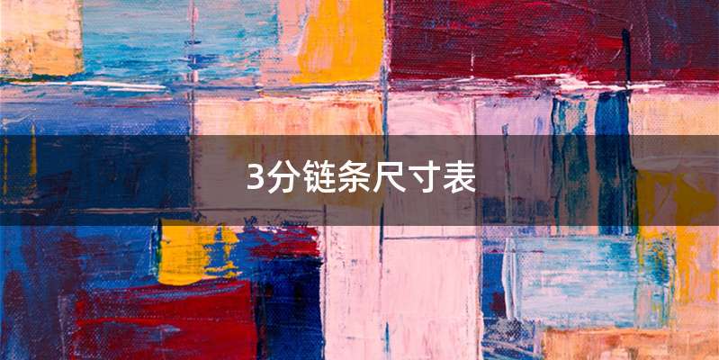 3分链条尺寸表