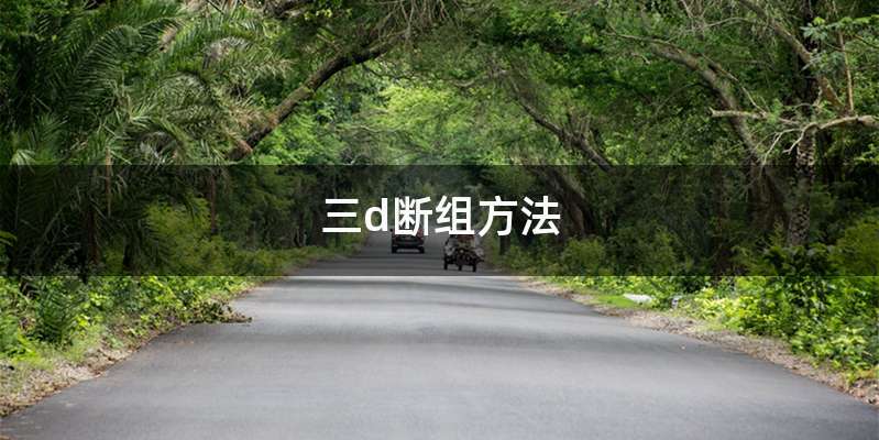三d断组方法
