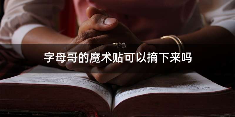 字母哥的魔术贴可以摘下来吗