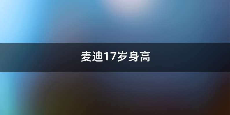 麦迪17岁身高
