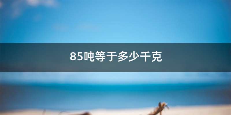 85吨等于多少千克