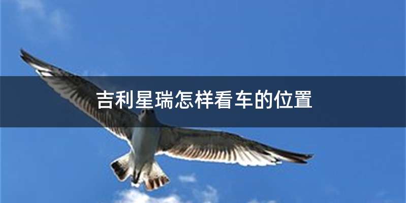 吉利星瑞怎样看车的位置