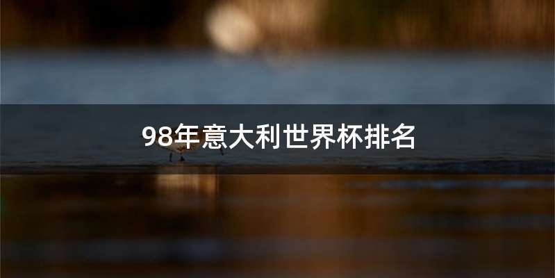 98年意大利世界杯排名