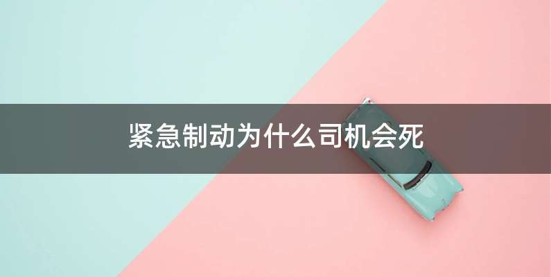紧急制动为什么司机会死
