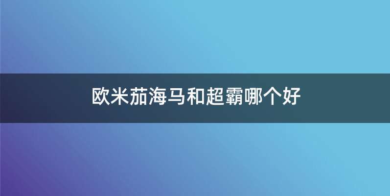 欧米茄海马和超霸哪个好
