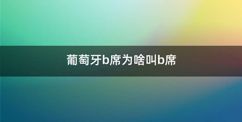 葡萄牙b席为啥叫b席