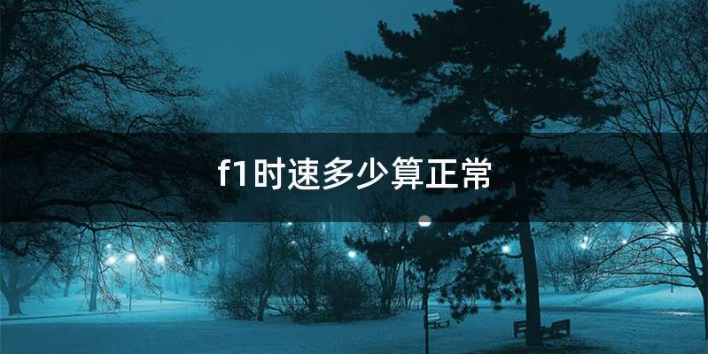 f1时速多少算正常