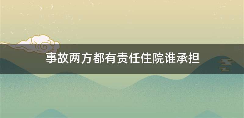 事故两方都有责任住院谁承担