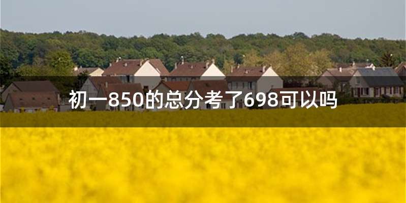 初一850的总分考了698可以吗