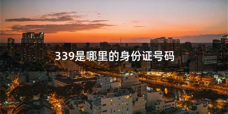 339是哪里的身份证号码