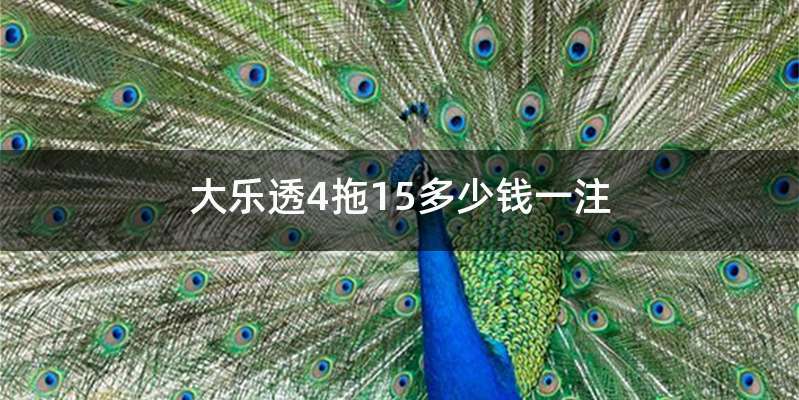 大乐透4拖15多少钱一注