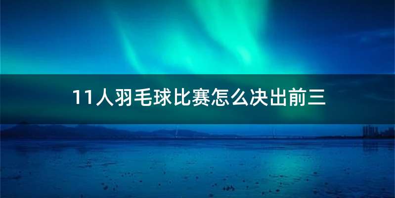 11人羽毛球比赛怎么决出前三