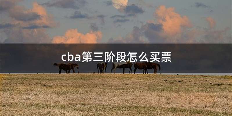 cba第三阶段怎么买票