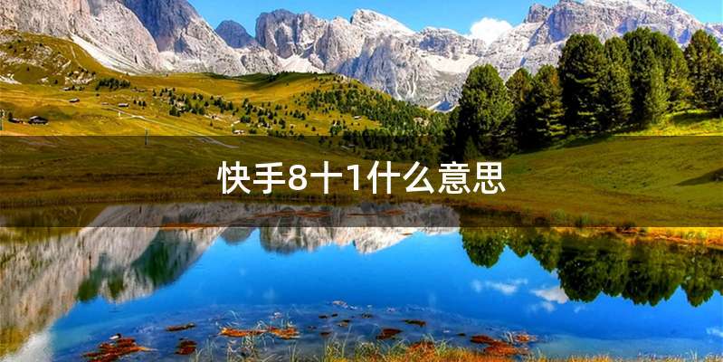 快手8十1什么意思