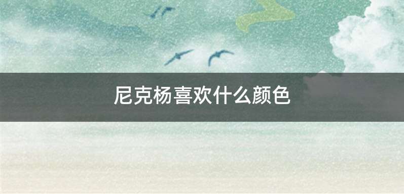 尼克杨喜欢什么颜色