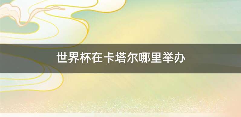 世界杯在卡塔尔哪里举办