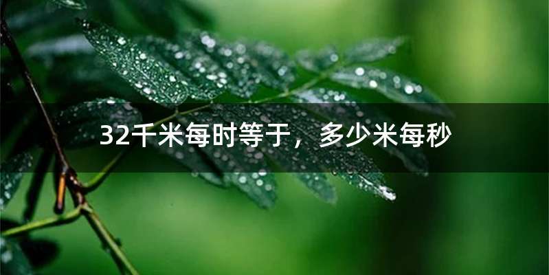 32千米每时等于,多少米每秒