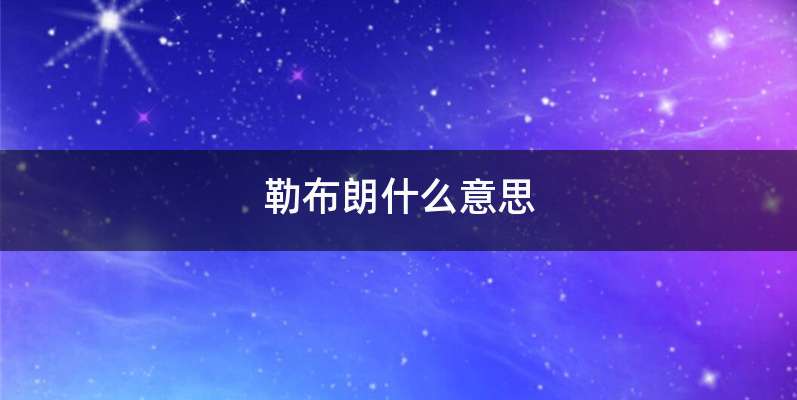 勒布朗什么意思