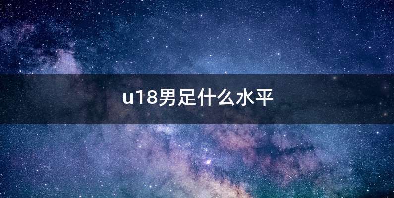u18男足什么水平