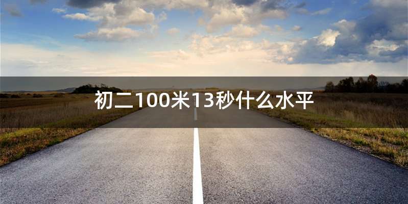 初二100米13秒什么水平