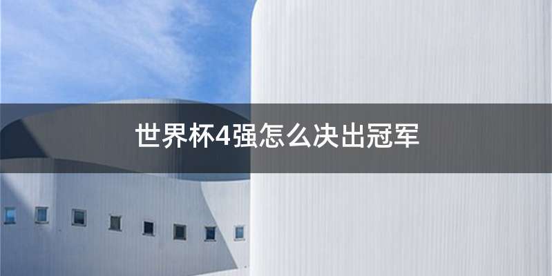 世界杯4强怎么决出冠军