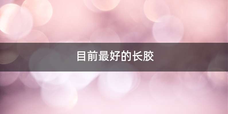 目前最好的长胶