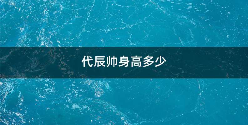 代辰帅身高多少