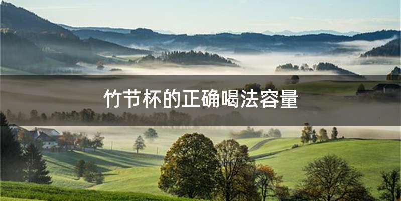 竹节杯的正确喝法容量