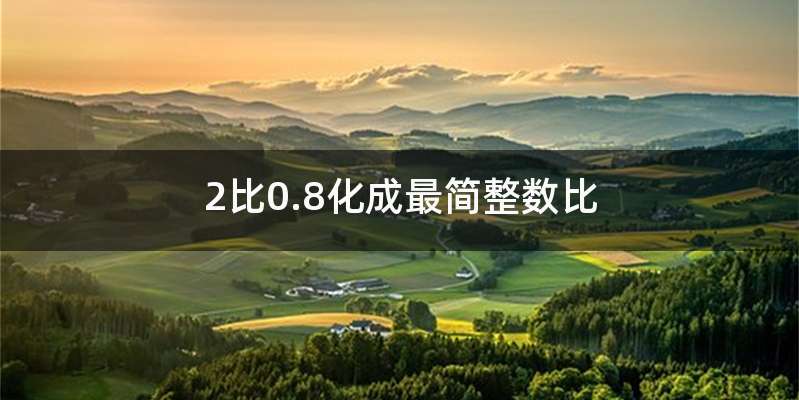 2比0.8化成最简整数比
