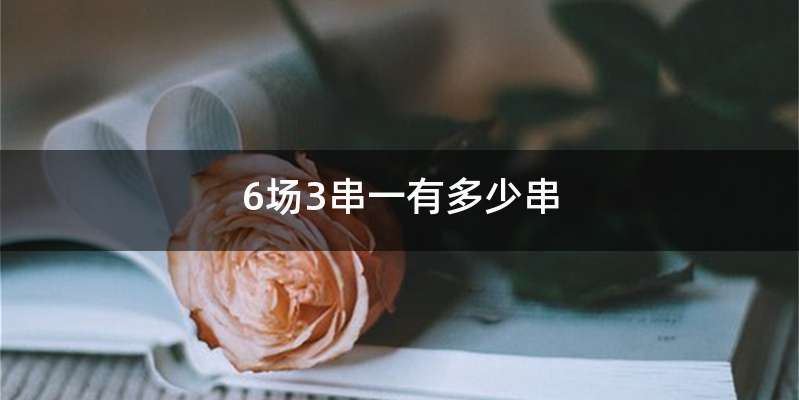 6场3串一有多少串