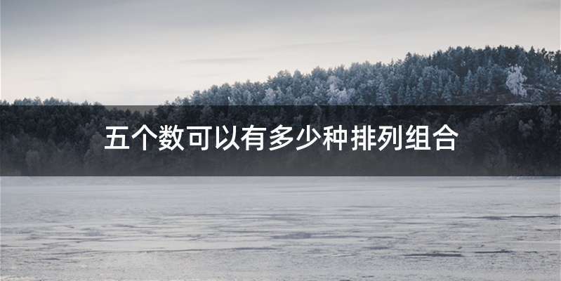 五个数可以有多少种排列组合