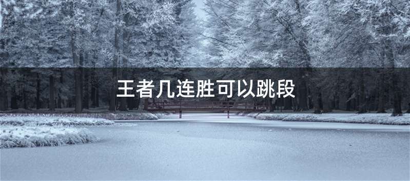 王者几连胜可以跳段