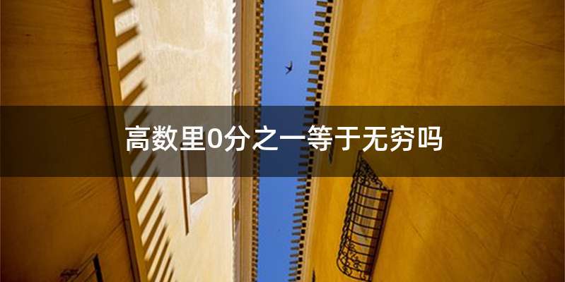高数里0分之一等于无穷吗