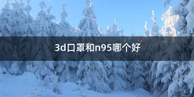 3d口罩和n95哪个好