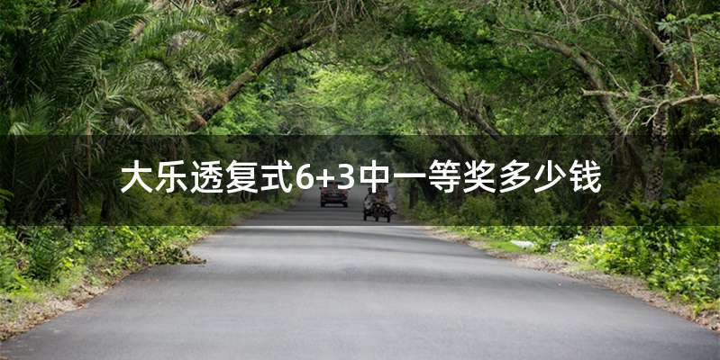 大乐透复式6+3中一等奖多少钱