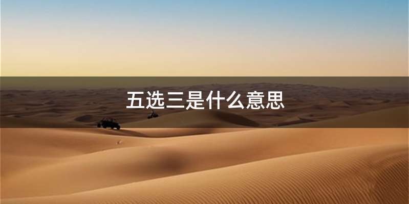 五选三是什么意思