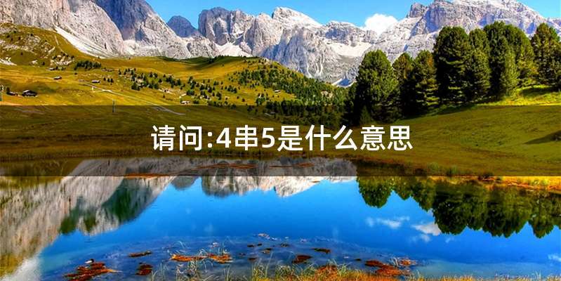 请问:4串5是什么意思