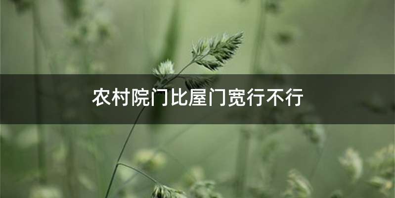 农村院门比屋门宽行不行