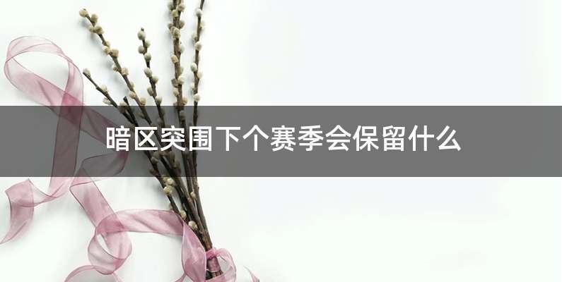 暗区突围下个赛季会保留什么