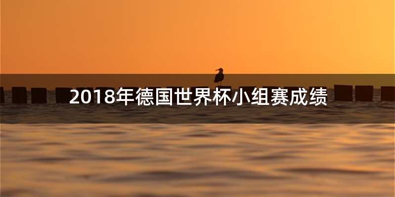 2018年德国世界杯小组赛成绩