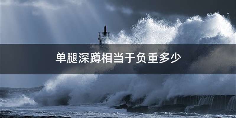 单腿深蹲相当于负重多少