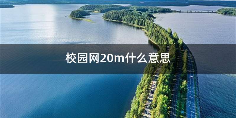 校园网20m什么意思