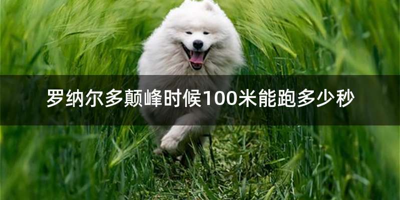 罗纳尔多颠峰时候100米能跑多少秒