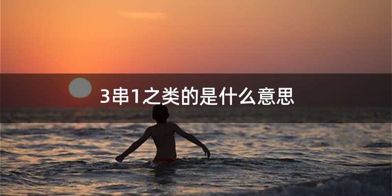 3串1之类的是什么意思