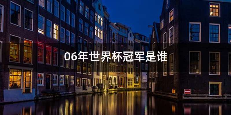 06年世界杯冠军是谁