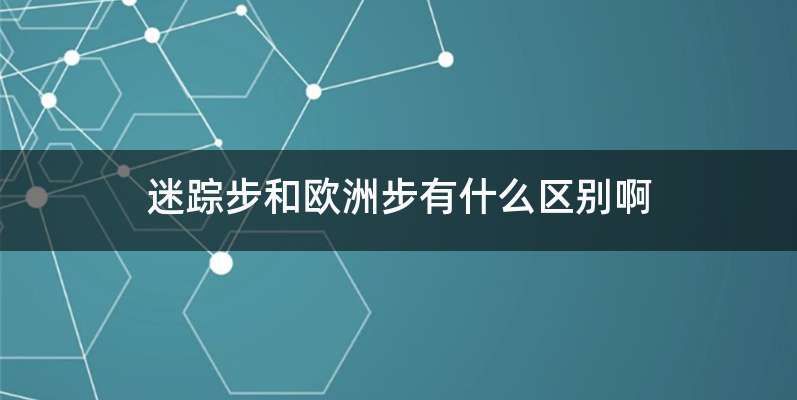 迷踪步和欧洲步有什么区别啊